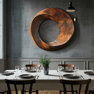 Modern Twist Solid Wood Wall Sculpture for Living Room