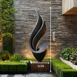 Large Abstract Floor Sculpture for Indoor and Outdoor Spaces