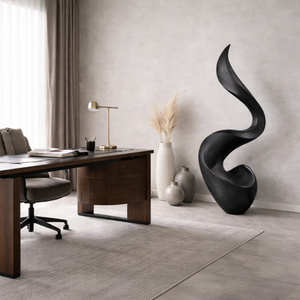 Modern Abstract Solid Wood Floor Sculpture for Luxury Interiors