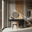 Solid Wood Vanity Table with Storage Cabinet