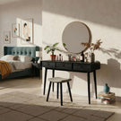 Solid Wood Vanity Table with Three Drawers