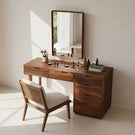 Solid Wood Dressing Table with Storage Drawers