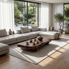 Low Solid Wood Tea Table for Minimalist Zen Interiors