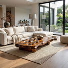 Low Solid Wood Tea Table for Minimalist Zen Interiors