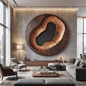 Modern Abstract Solid Wood Wall Decor for Living Room Interiors