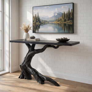 Twisted Branch Solid Wood Console Table