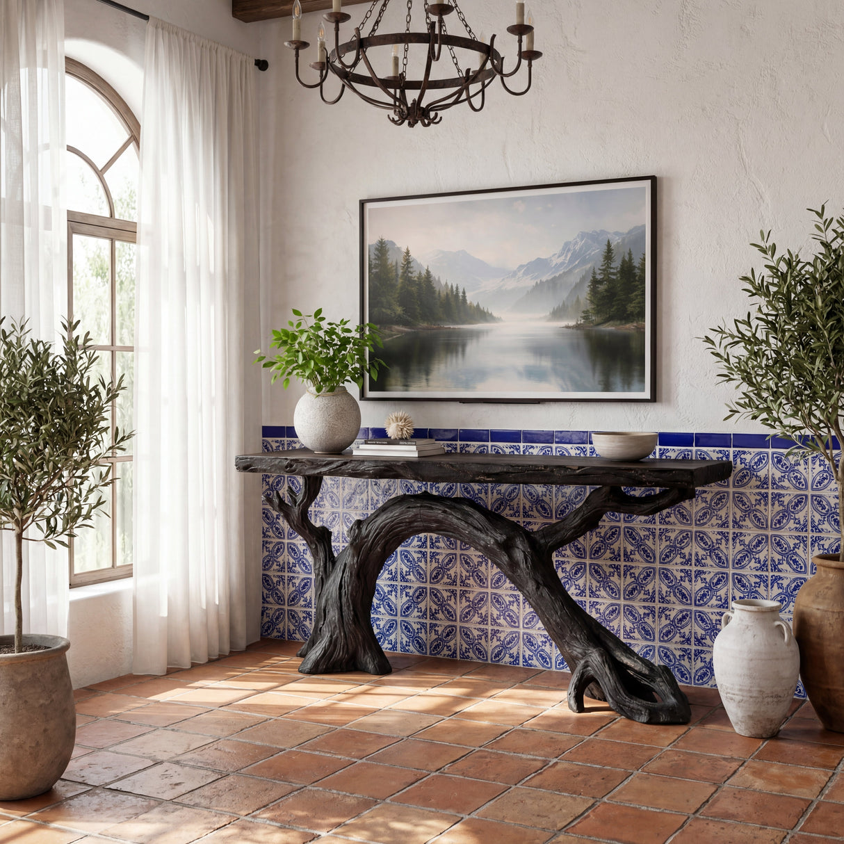 Arched Branch Solid Wood Console Table