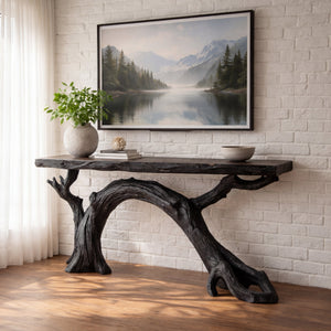 Arched Branch Solid Wood Console Table