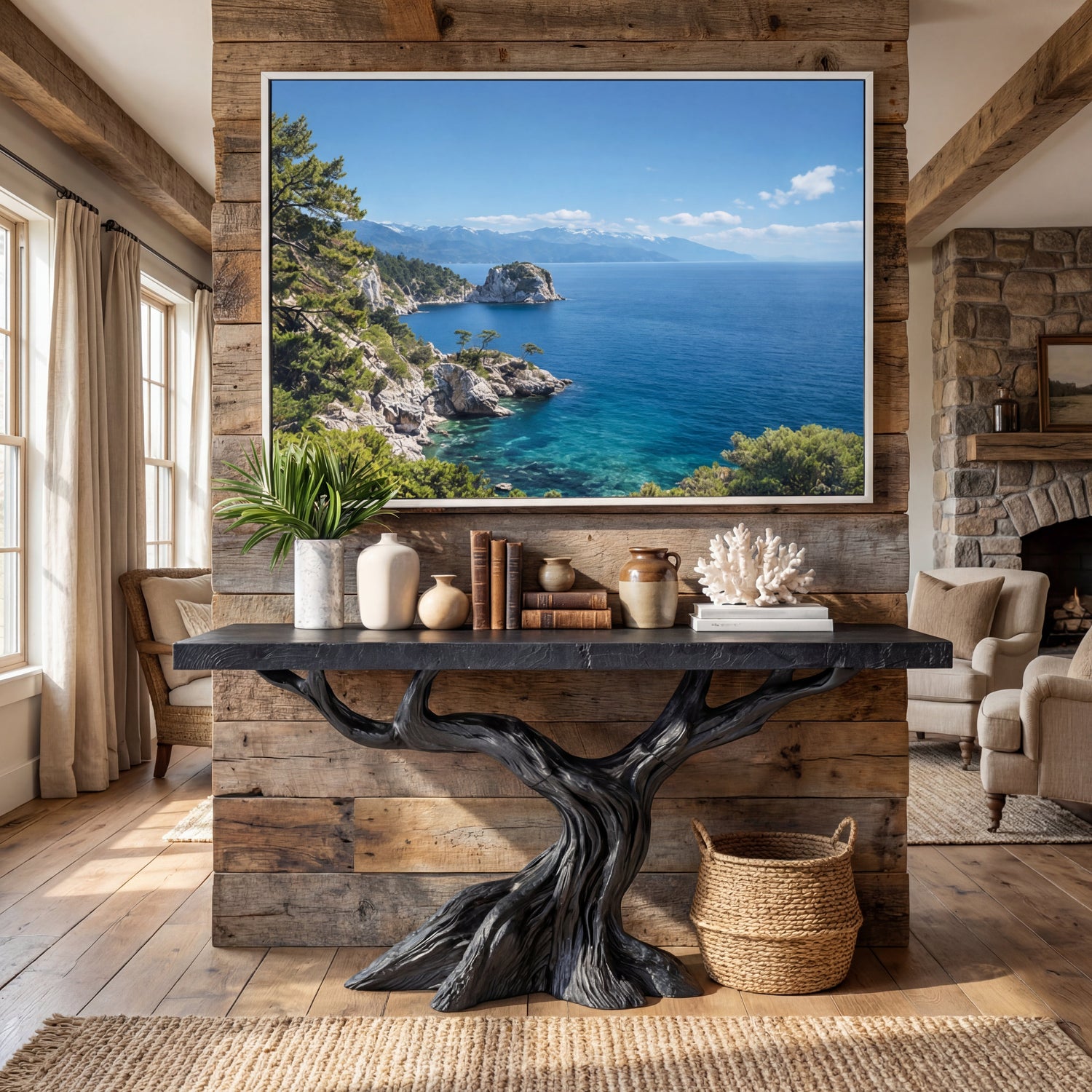 Branch Rise Solid Wood Console Table