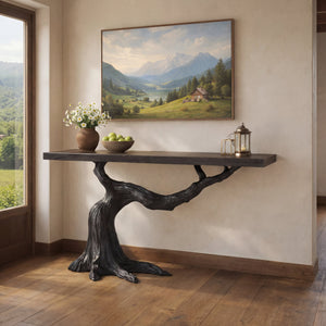 Single Canopy Solid Wood Console Table