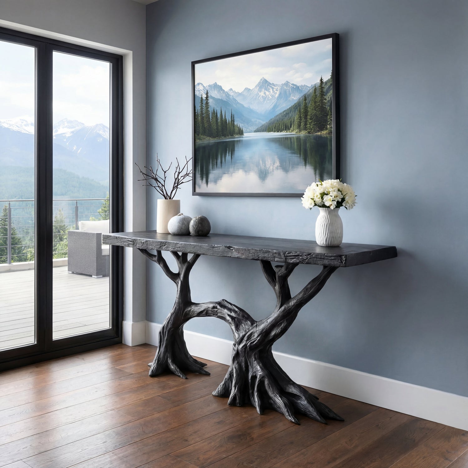 Open Arch Solid Wood Console Table
