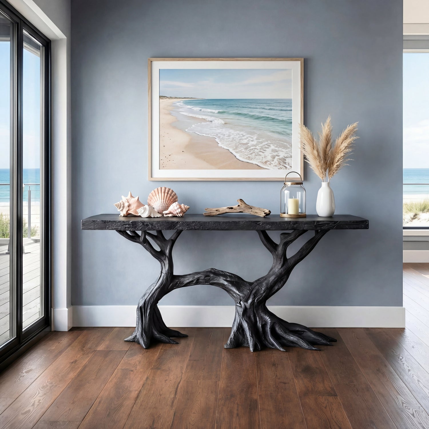 Open Arch Solid Wood Console Table