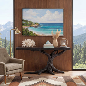Branch Pedestal Solid Wood Console Table
