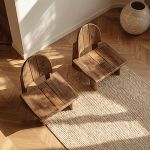 Solid Wood Children Chair with Rounded Backrest for Playrooms or Classrooms