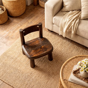 Solid Wood Kids Chair with Curved Seat for Playrooms or Classrooms
