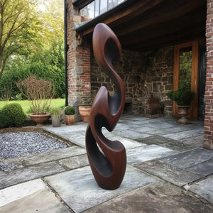 Contemporary Organic Solid Wood Form Sculpture for Indoor and Outdoor Display