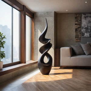 Modern Solid Wood Floor Sculpture for Contemporary Interiors