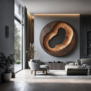 Modern Abstract Solid Wood Wall Decor for Living Room Interiors