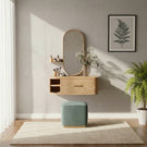 Wall-Mounted Solid Wood Vanity Table for Modern Bedrooms
