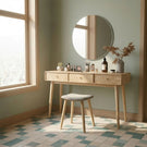 Solid Wood Vanity Table with Three Drawers