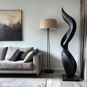 Solid Wood Flow Sculpture for Modern Interior Spaces