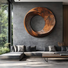 Modern Twist Solid Wood Wall Sculpture for Living Room