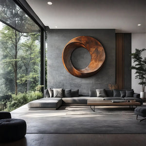 Modern Twist Solid Wood Wall Sculpture for Living Room