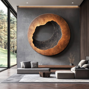 Contemporary Solid Wood Wall Art for Living Room Interior