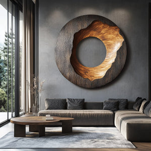 Contemporary Solid Wood Wall Art for Living Room Display