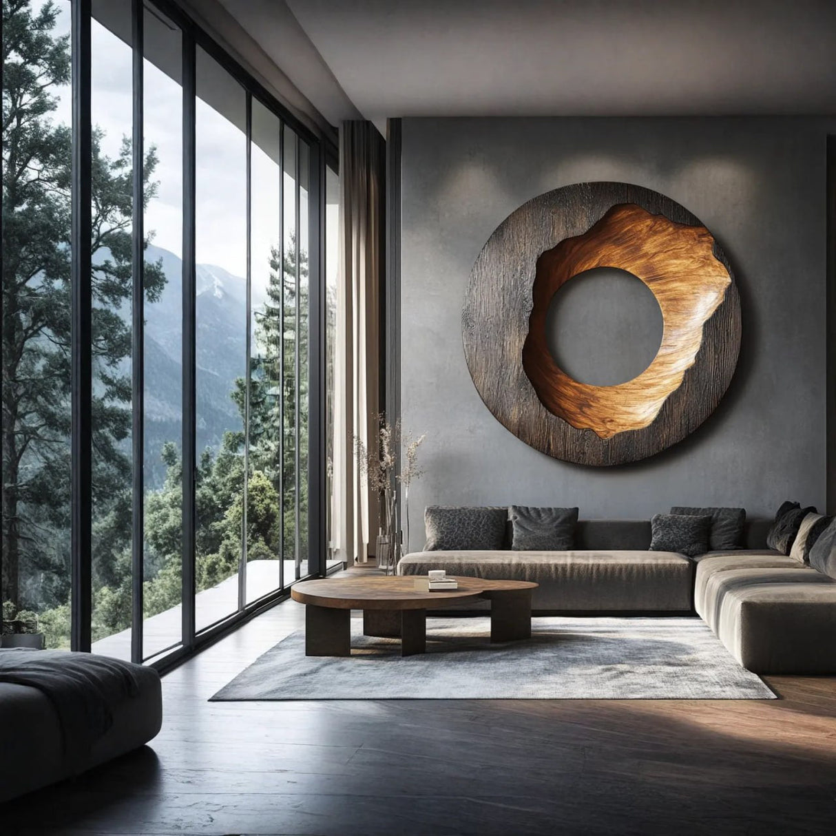 Contemporary Solid Wood Wall Art for Living Room Display