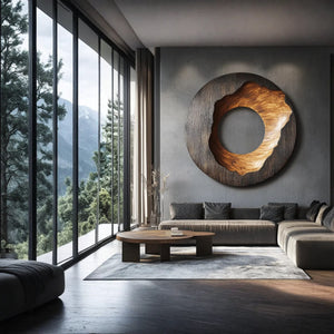 Contemporary Solid Wood Wall Art for Living Room Display