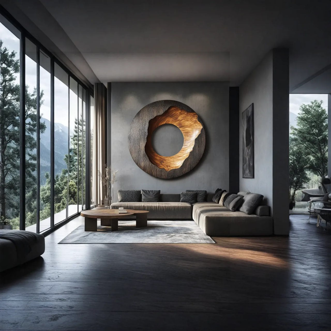 Contemporary Solid Wood Wall Art for Living Room Display