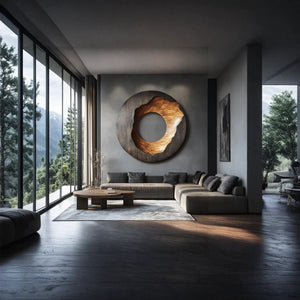Contemporary Solid Wood Wall Art for Living Room Display