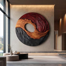 Contemporary Organic Solid Wood Wall Art Sculpture for Interior Spaces