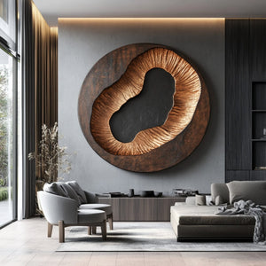 Modern Abstract Solid Wood Wall Decor for Living Room Interiors