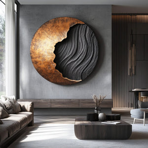Contemporary Abstract Solid Wood Wall Decor for Living Room Interiors