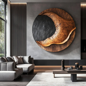 Modern Organic Solid Wood Wall Sculpture for Interior Decor