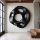 Modern Organic Solid Wood Wall Sculpture for Interior Spaces