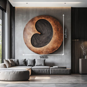Organic Abstract Solid Wood Wall Sculpture for Modern Living Room