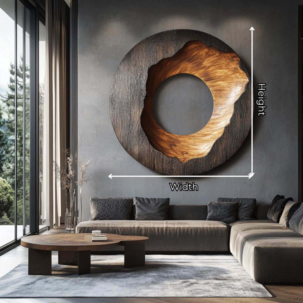 Contemporary Solid Wood Wall Art for Living Room Display