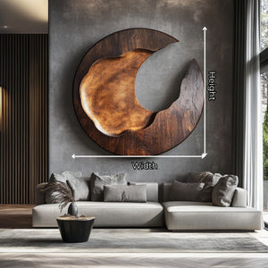 Modern Solid Wood Wall Decor for Living Room Feature Display