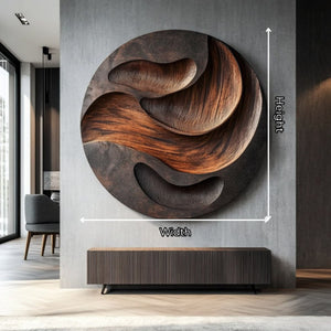 Modern Solid Wood Wall Sculpture for Interior Spaces