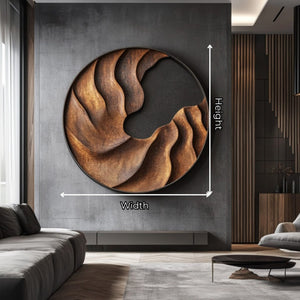 Contemporary Solid Wood Wall Sculpture for Modern Interiors