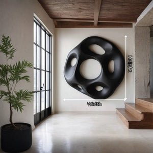 Modern Organic Solid Wood Wall Sculpture for Interior Spaces