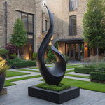 Large Outdoor Solid Wood Sculpture for Courtyards, Gardens, and Modern Landscapes