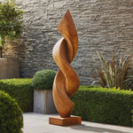 Contemporary Organic Solid Wood Sculpture for Garden or Interior Spaces