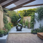 Outdoor Serpentine Solid Wood Sculpture for Garden Landscape Decor