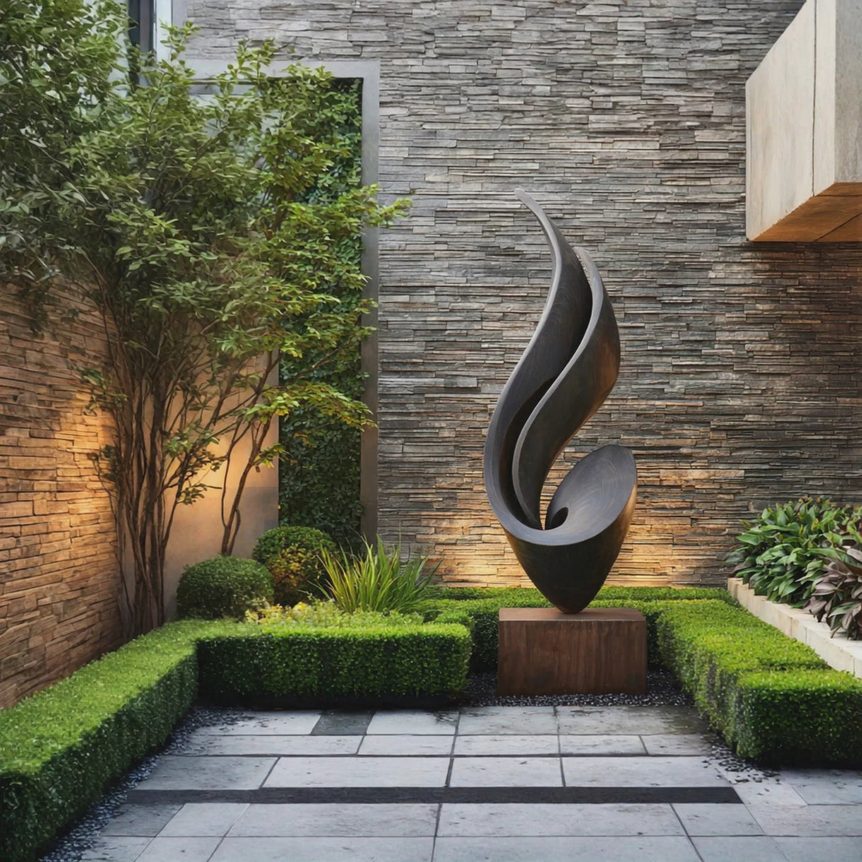 Large Abstract Floor Sculpture for Indoor and Outdoor Spaces