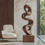 Modern Organic Solid Wood Sculpture for Contemporary Interiors