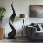 Solid Wood Contemporary Flow Sculpture for Living Room Corners
